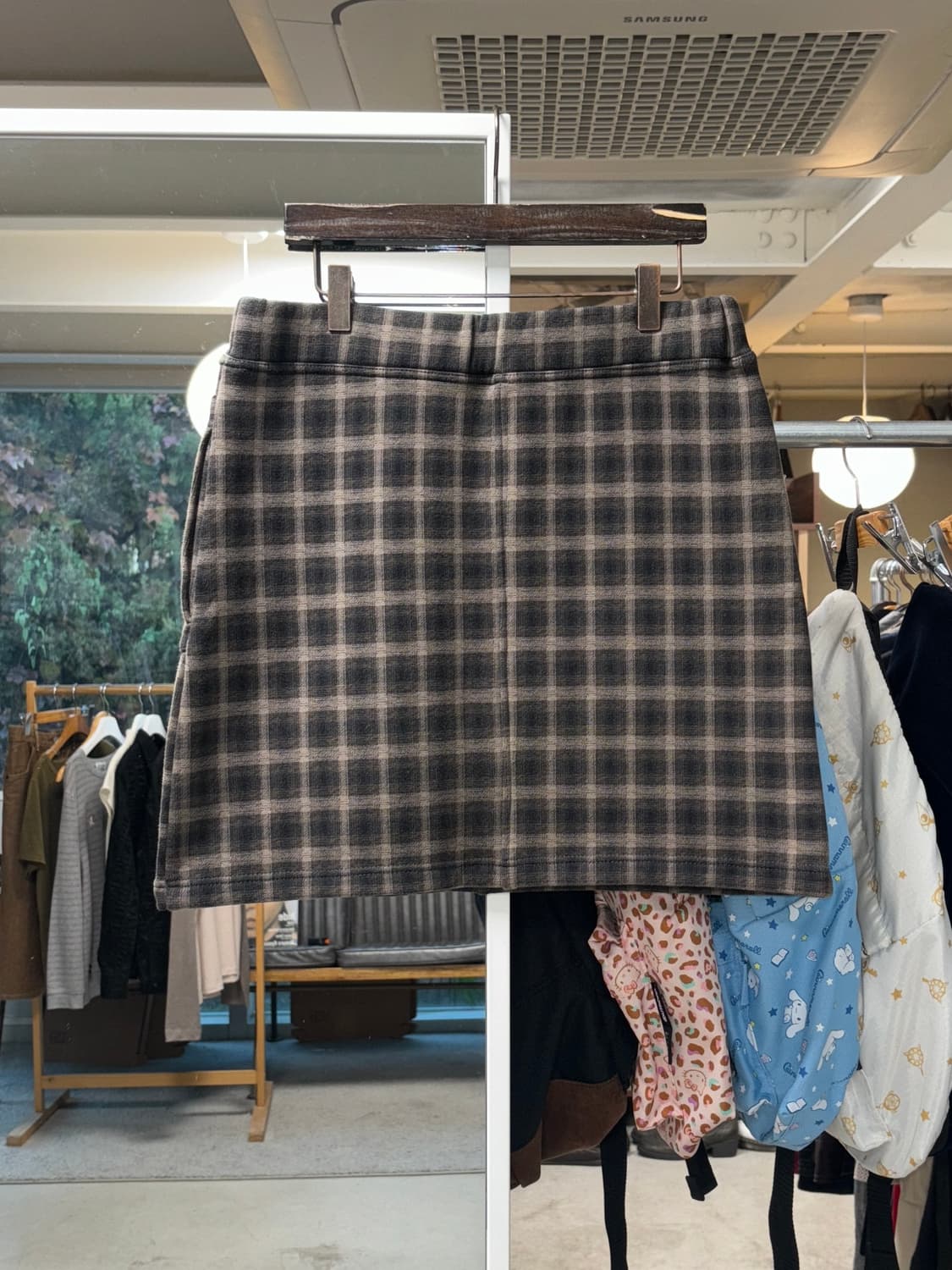 Lucruca 저지 체크 스커트 상품이미지3