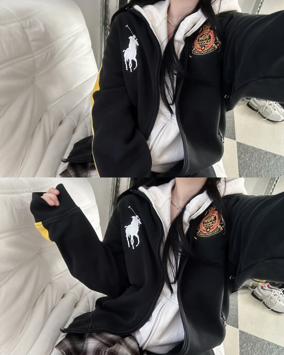 폴로 랄프로렌 빅포니 배색 스웻집업  상품이미지3