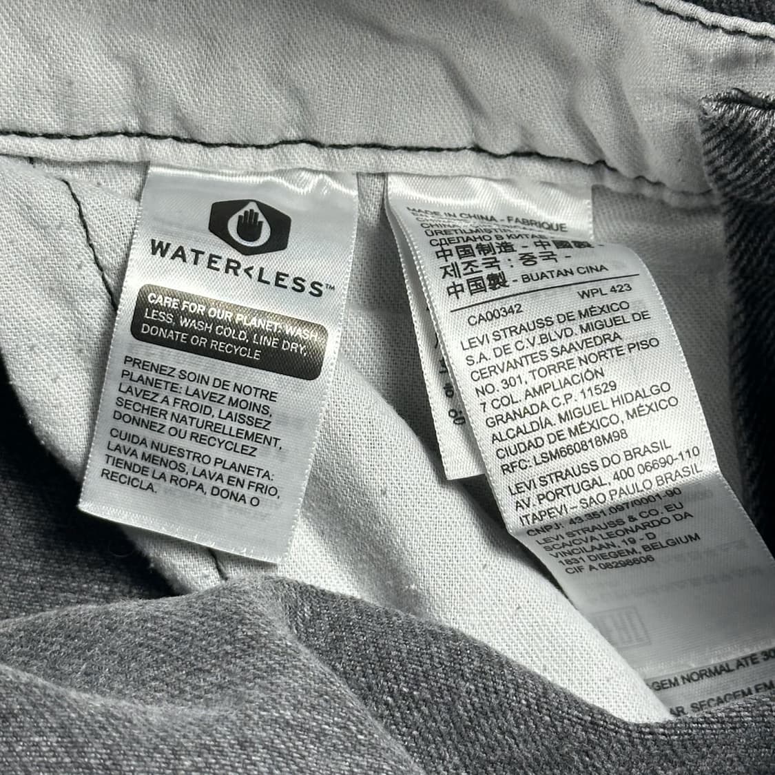 리바이스 오리지널 흑청 와이드 데님 오버롤 XL 상품이미지7