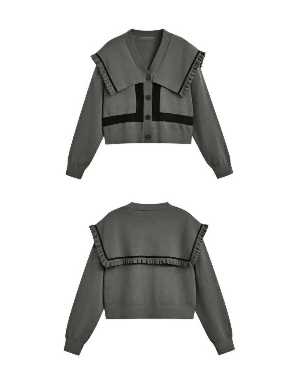 쿠오세 빅카라 니트 가디건 L 상품이미지3