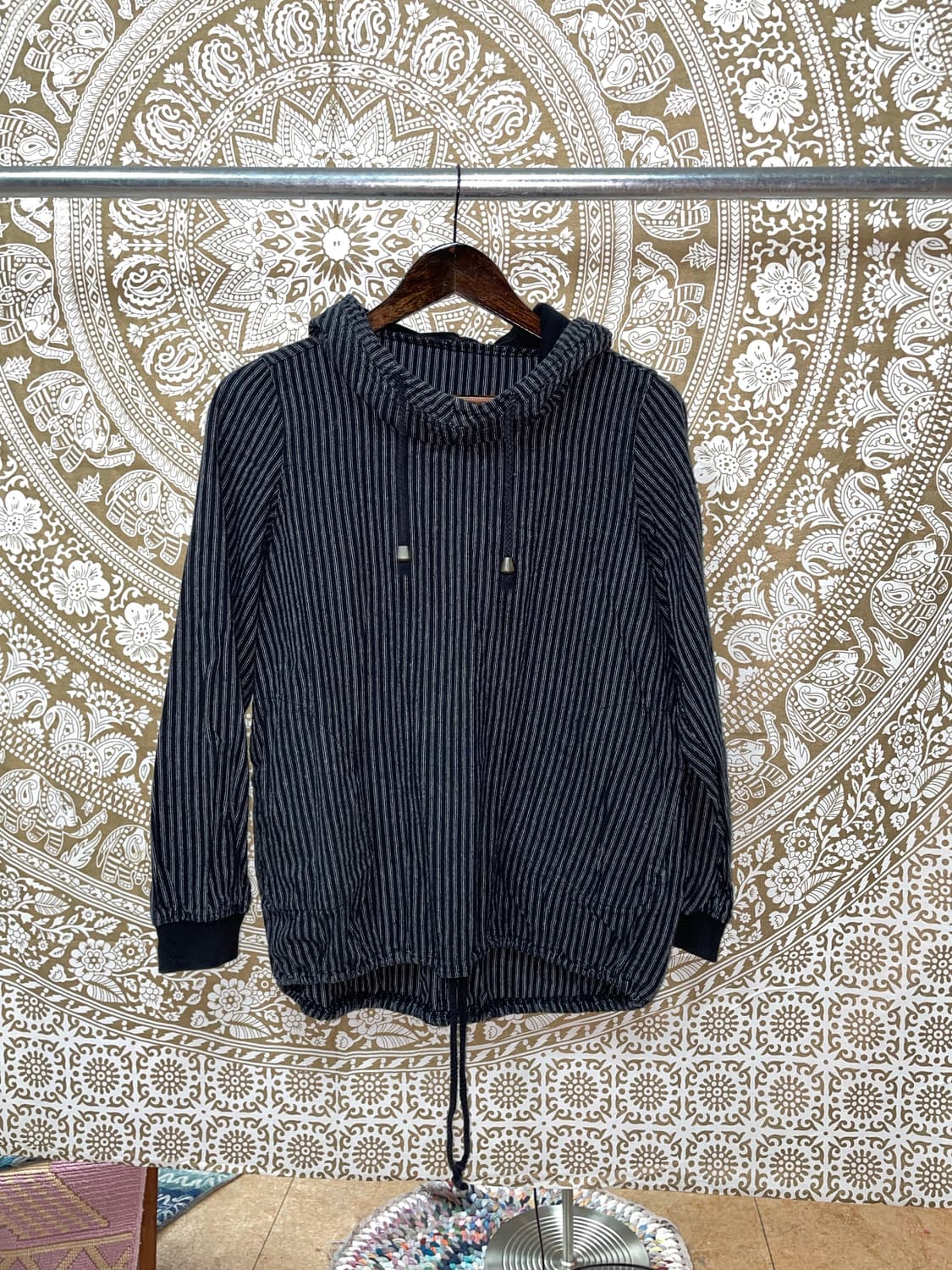 빈티지 여성 스트라이프 후드티  상품이미지3