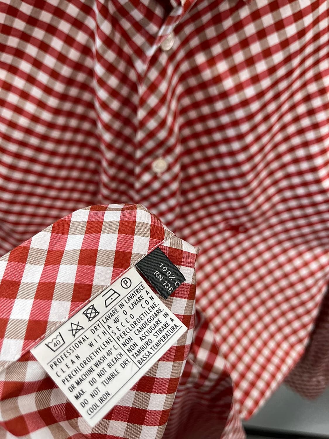 95) 페레가모 간치니 깅엄체크셔츠  상품이미지8