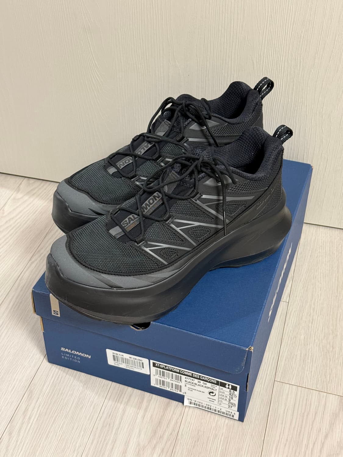 [270] 살로몬x꼼데가르송 Xt-6 익스팬스 플랫폼 블랙색상 상품이미지2