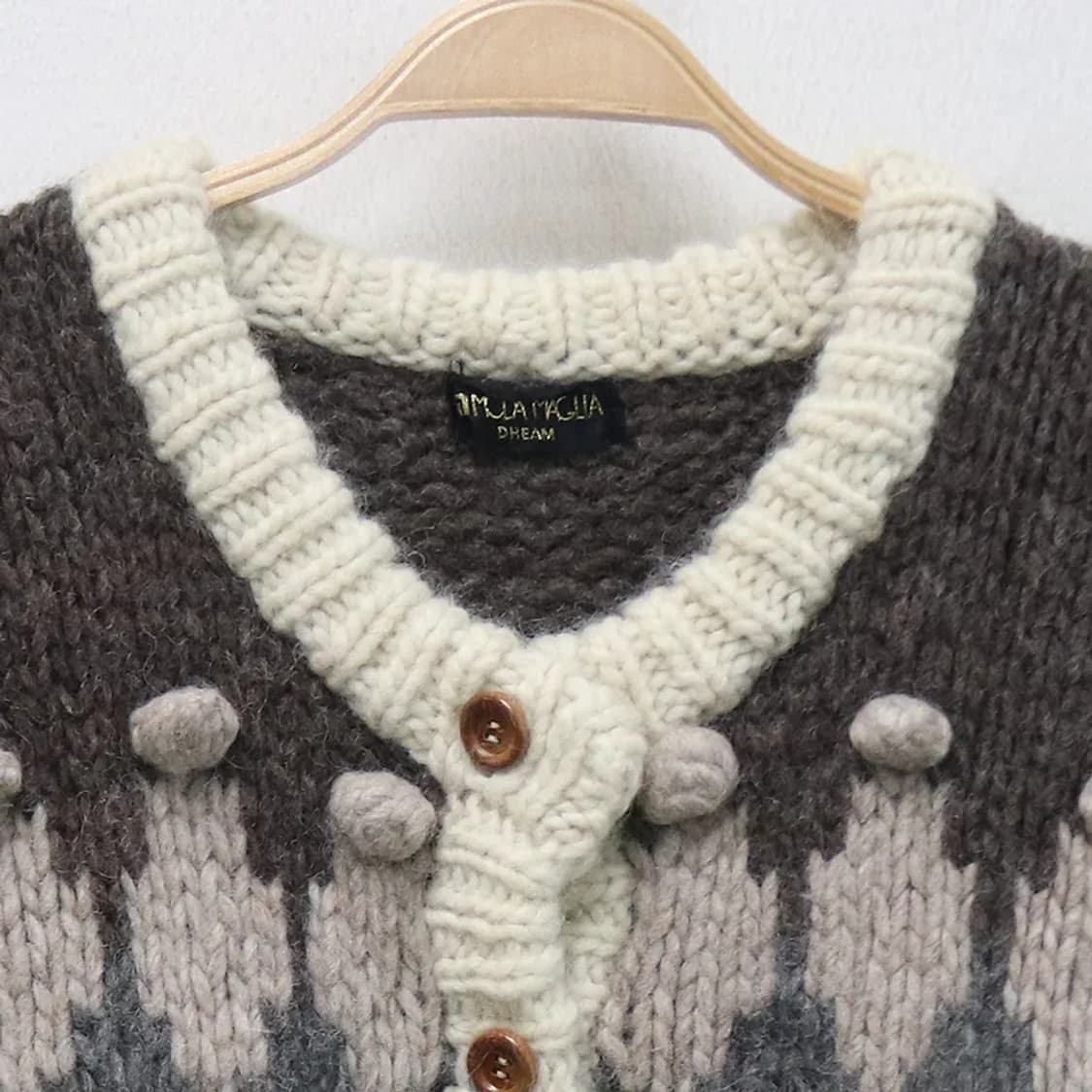 MODA MAGLIA 핸드메이드 폼폼 울 가디건 59347 상품이미지3