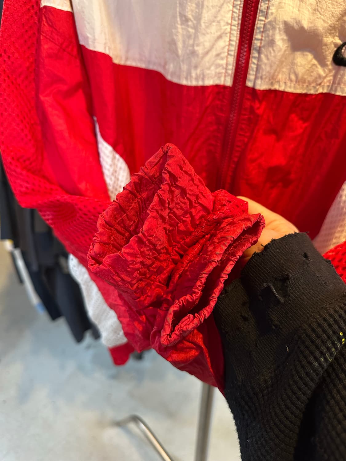 90s 올드스쿨 나이키 스우시 커스텀 메쉬 트랙 자켓 상품이미지6