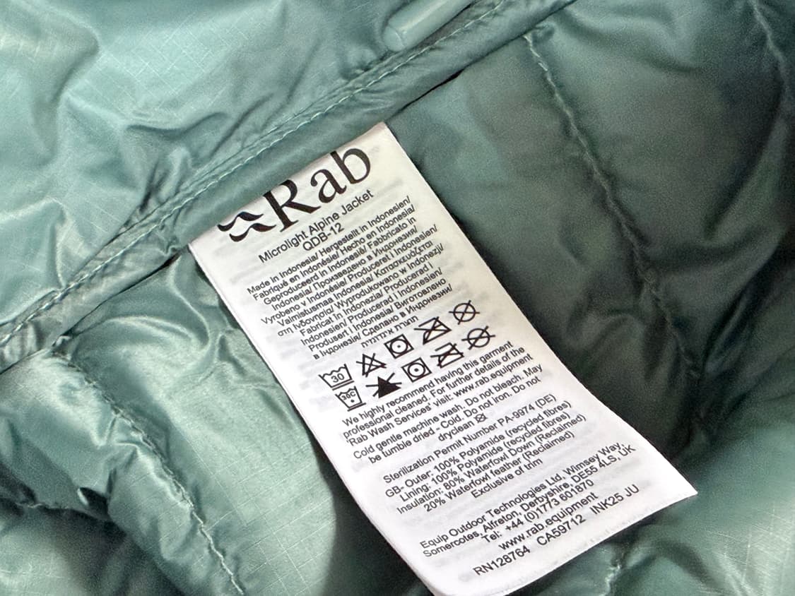 Rab 랩 경랭패딩 sage green xl 상품이미지5