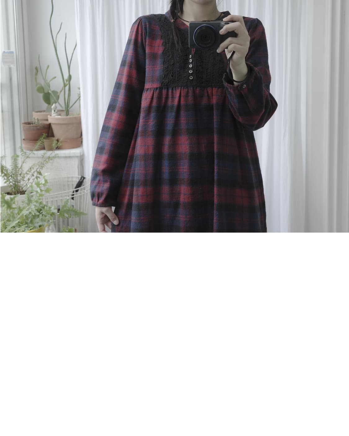 Tartan Checkered Red Dress 상품이미지5
