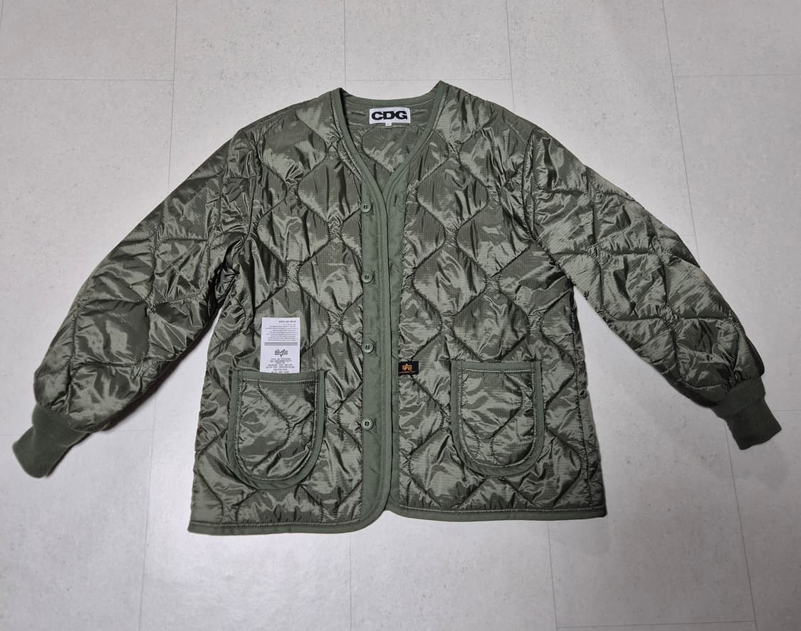 cdg x 알파인더스트리 깔깔이 퀼팅자켓 L 상품이미지1