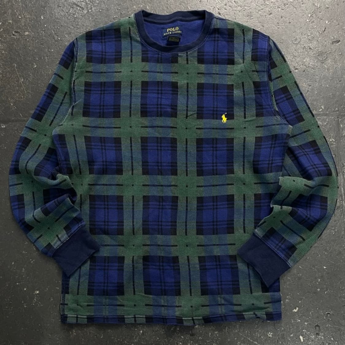 100 폴로 신형 체크 와플티  상품이미지1