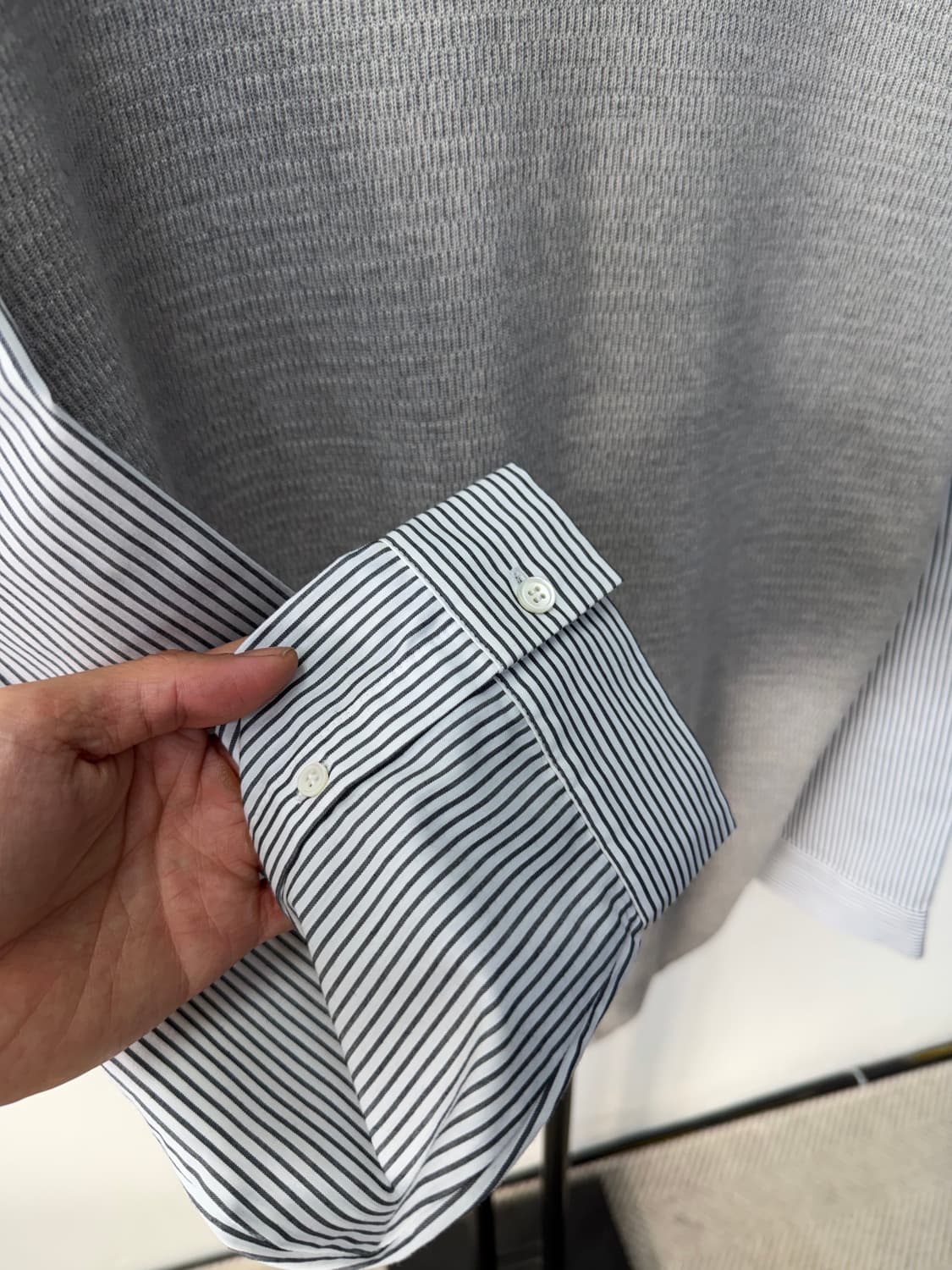 정품) 시스템옴므 한섬 니트 셔츠 95 상품이미지4