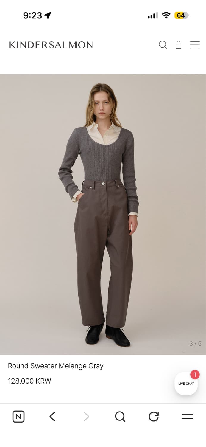 *새상품* 킨더살몬 그레이 니트 상품이미지4
