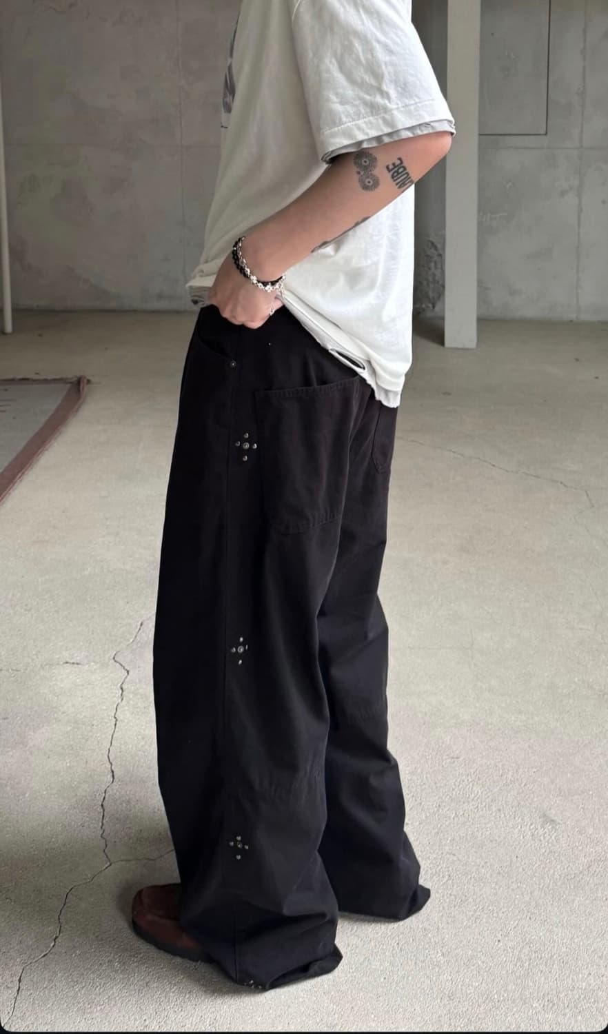 [3] 폴리테루 1011 리벳 고시마 팬츠 딥차콜 상품이미지1