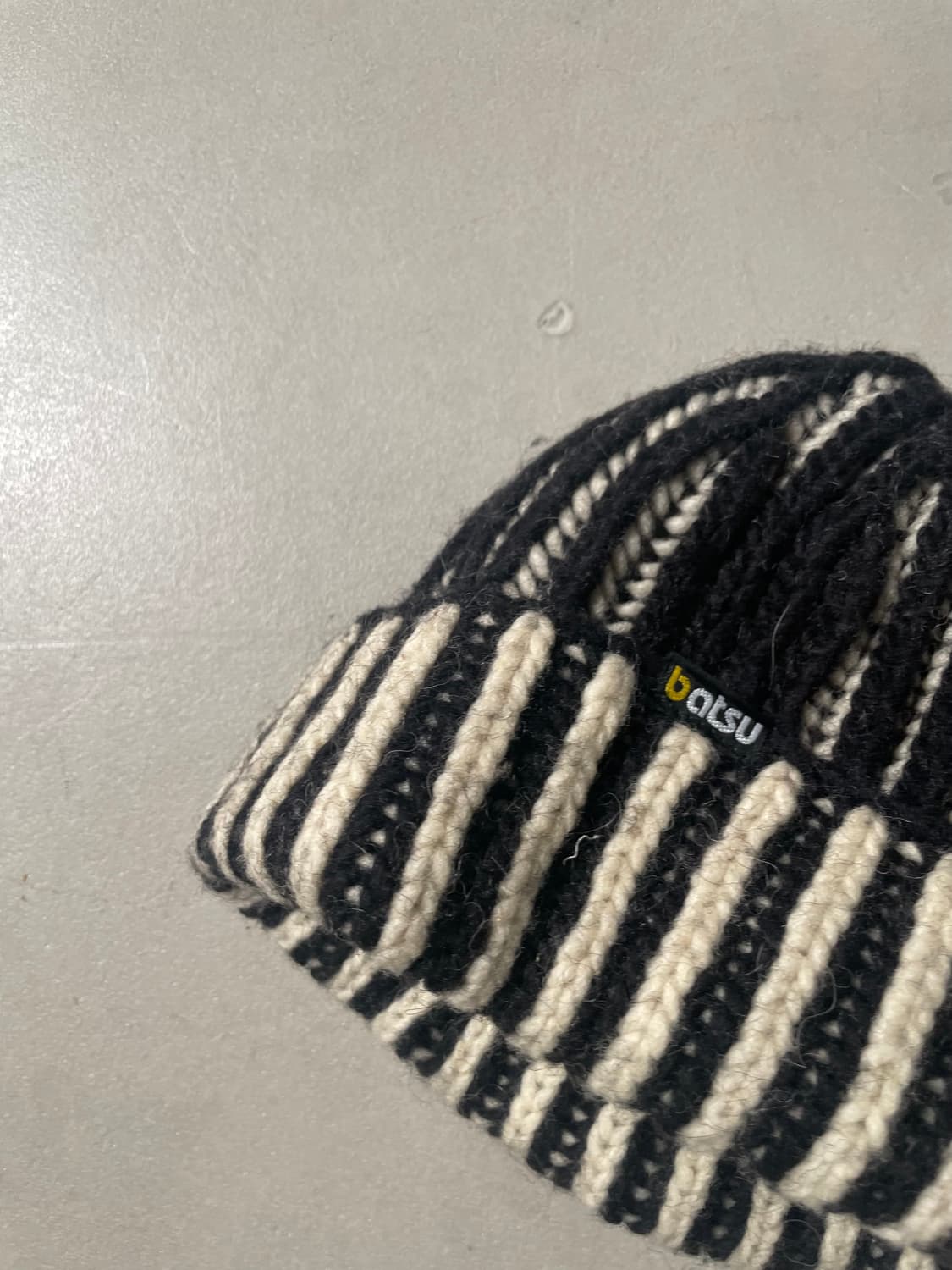BATSU  Hand-Knitted Stripe Beanie 상품이미지3