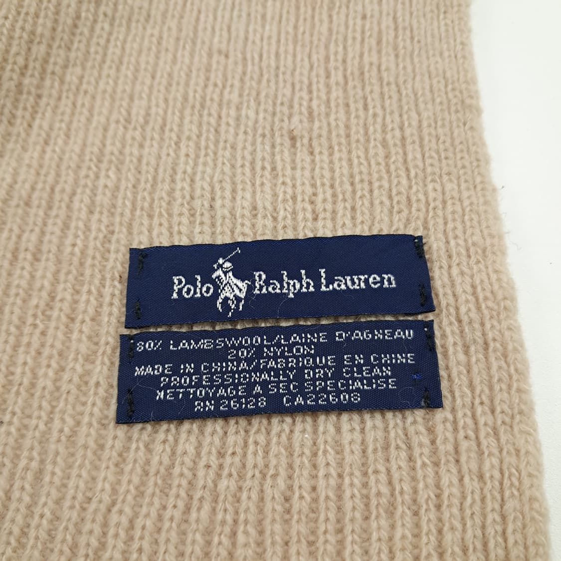 MX319 폴로 랄프로렌 아이보리 성조기 니트 목도리 머플러 상품이미지6
