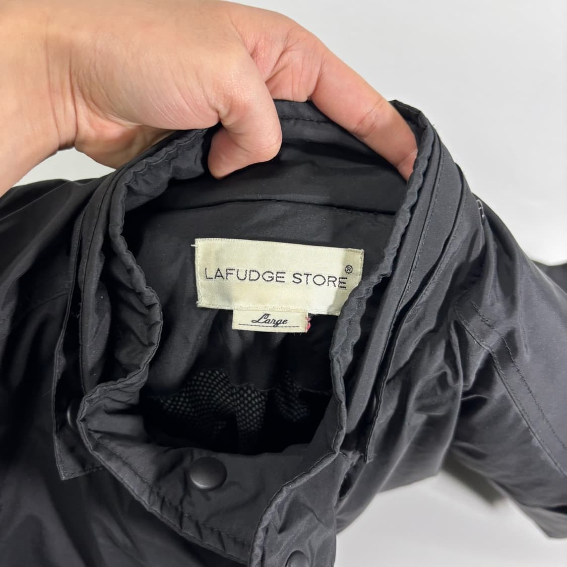 L-XL 라퍼지스토어 블랙 오버핏 빵빵 오리털패딩 상품이미지4