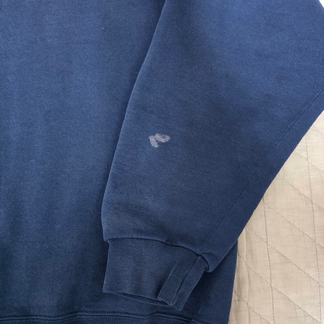 [XL] 90s 빈티지 러셀 네이비 더티 페이드 트래쉬드 맨투맨 스웻 상품이미지6