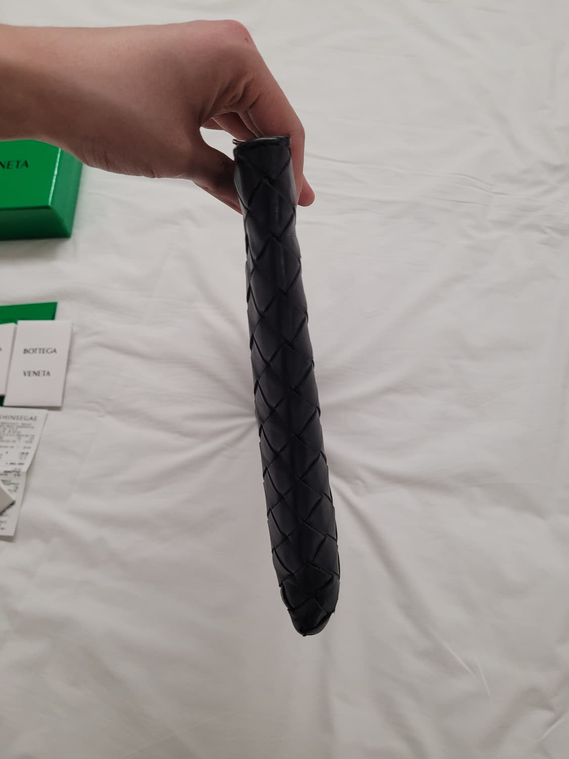 보테가베네타 인트레치아토 하프 지퍼 투톤 클러치 상품이미지8