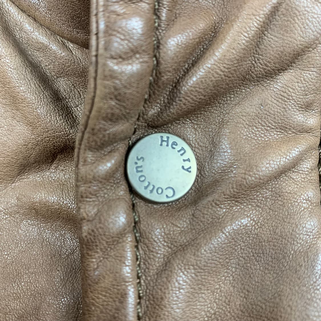 헨리 코튼 양가죽 헌팅 자켓 브라운  상품이미지3