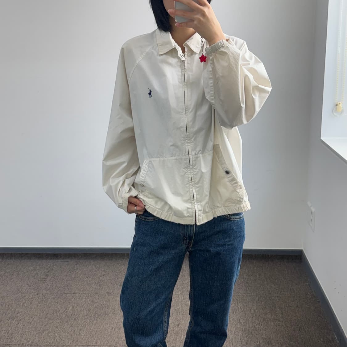 Polo 폴로 네이비 포니 아이보리 바람막이 상품이미지2