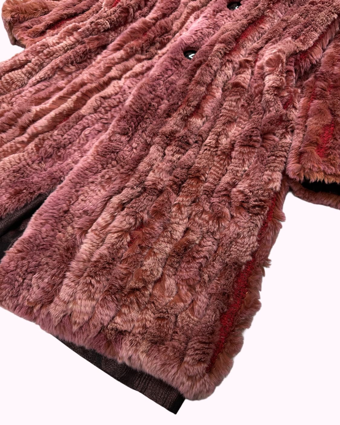 pink rabbit fur coat 상품이미지3