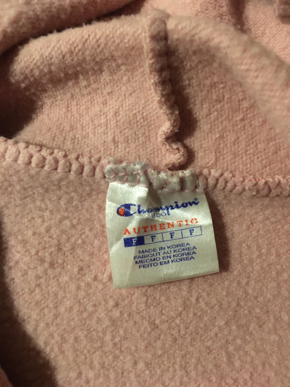 챔피온 핑크 후드 기모 상품이미지2