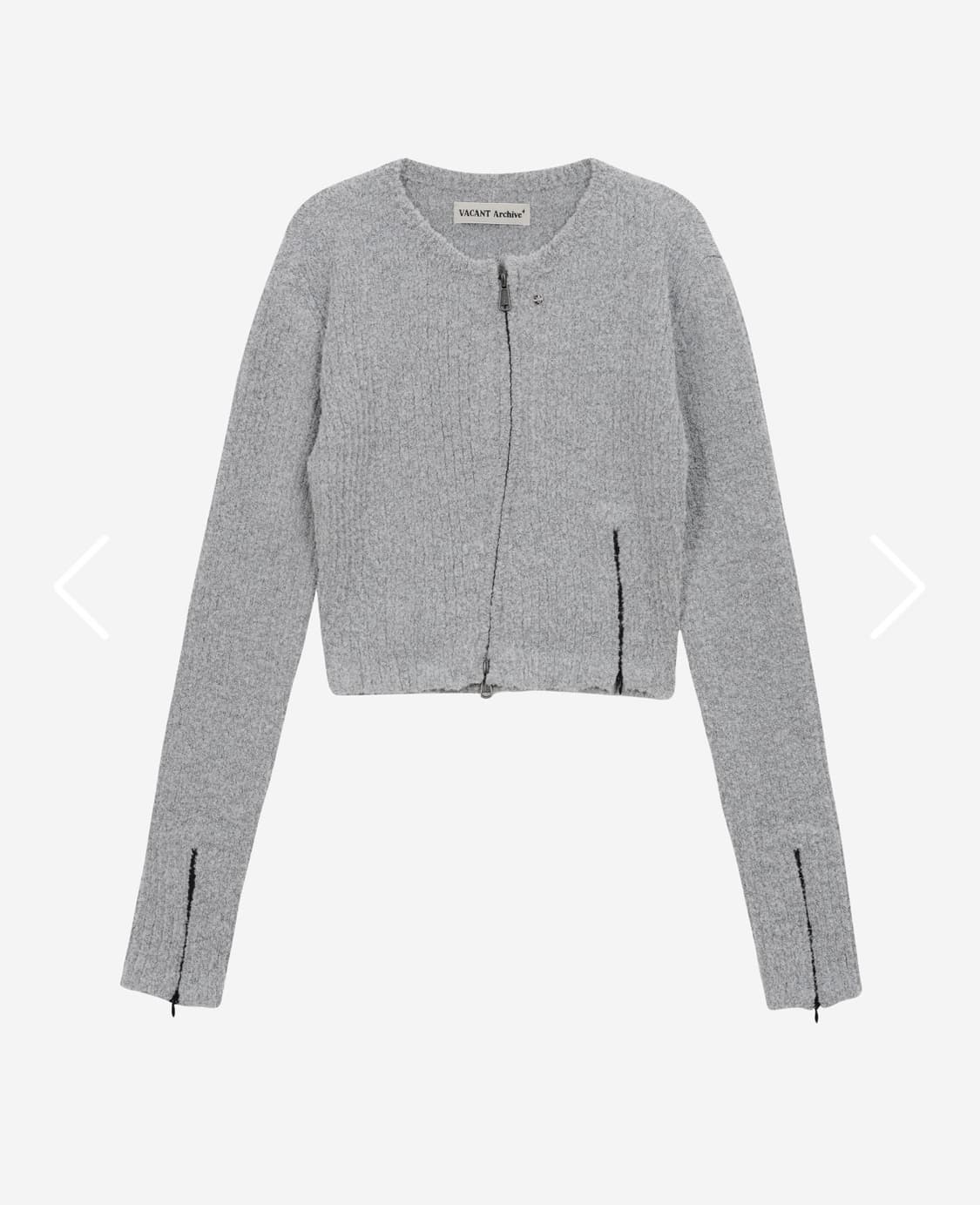 NEAH KNITTED ZIP-UP GREY 상품이미지4