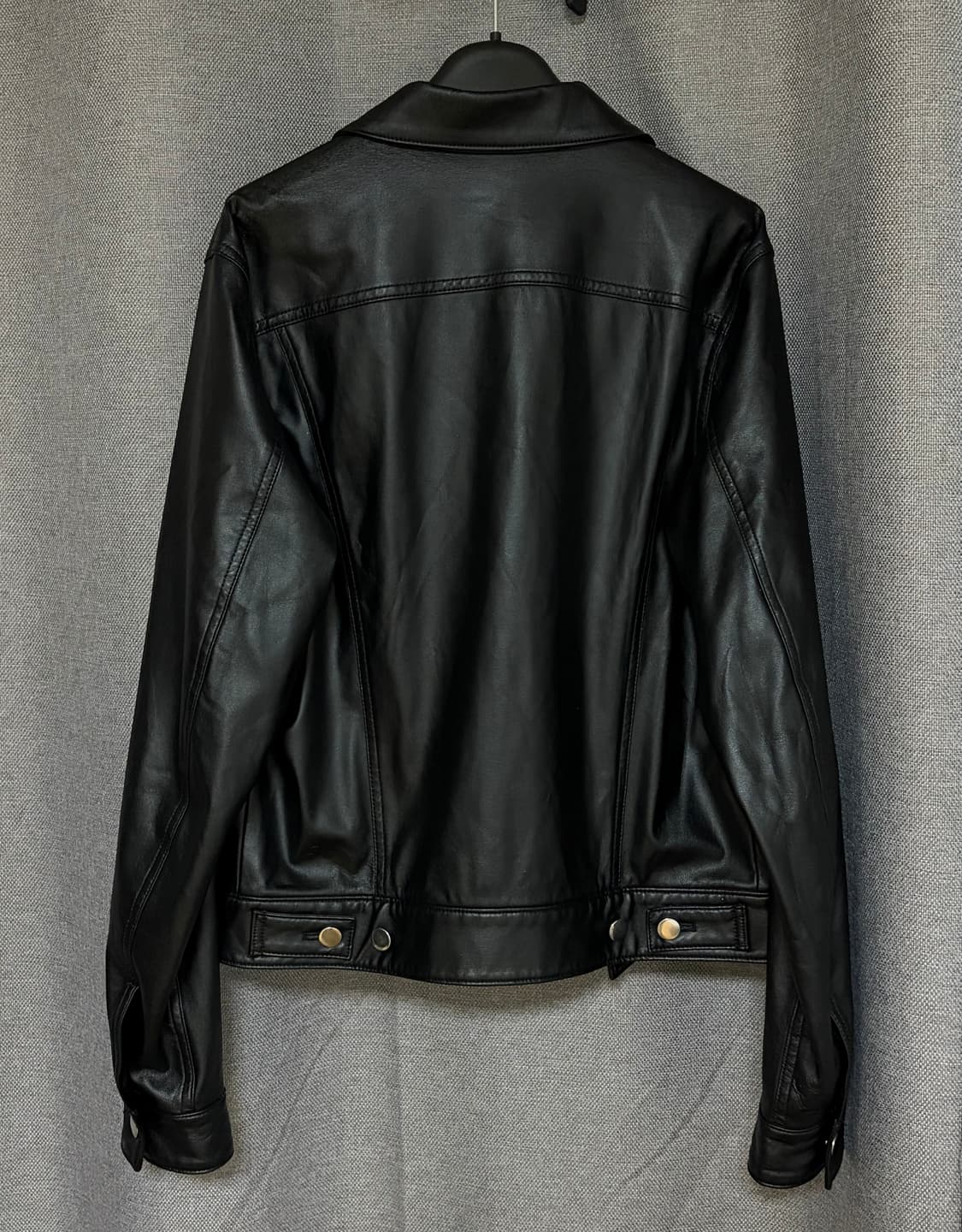 꼼데가르송 블랙 레더 트러커 자켓 상품이미지2