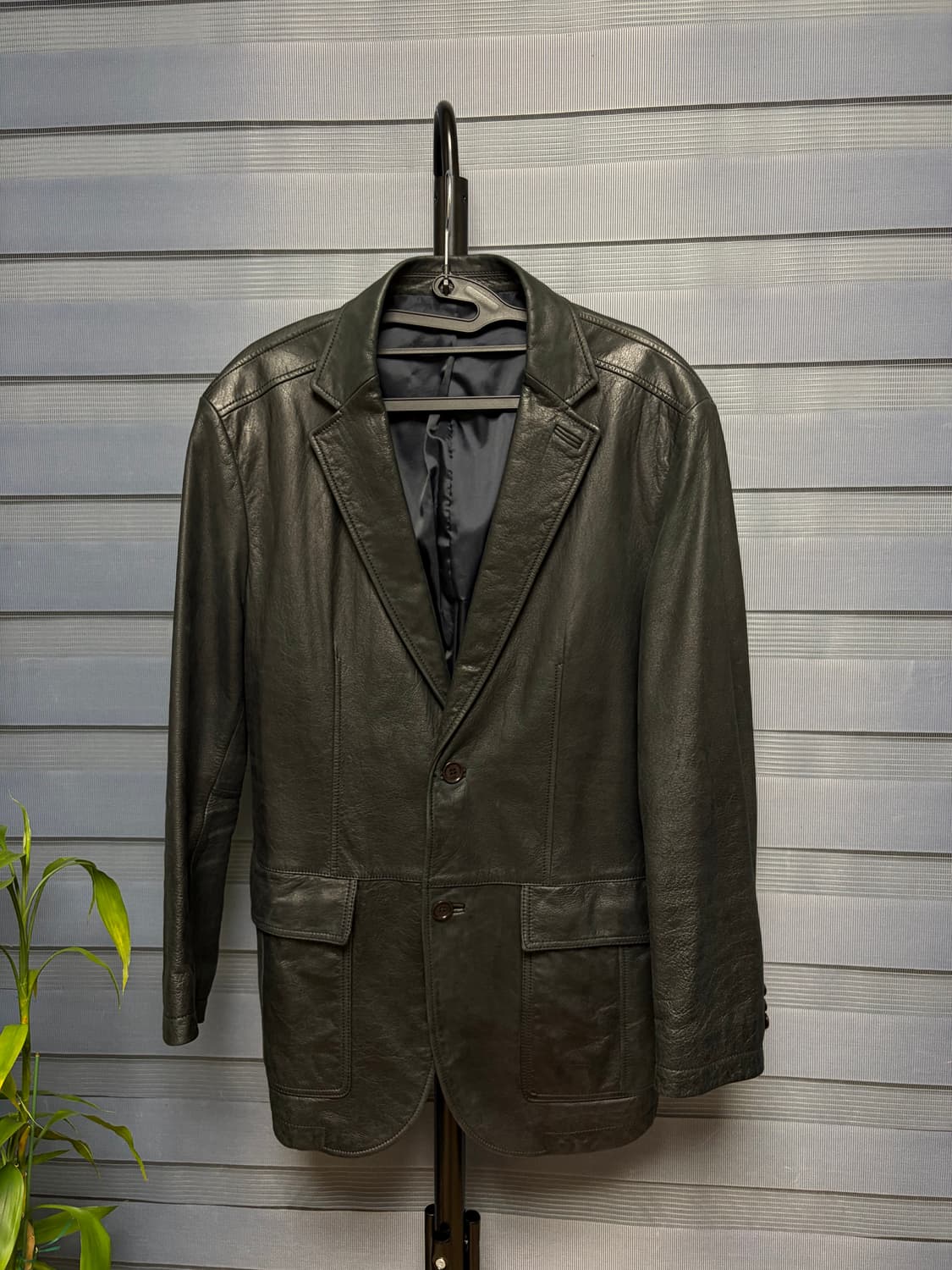 헨리코튼 블랙 송아지가죽 자켓 100 상품이미지1