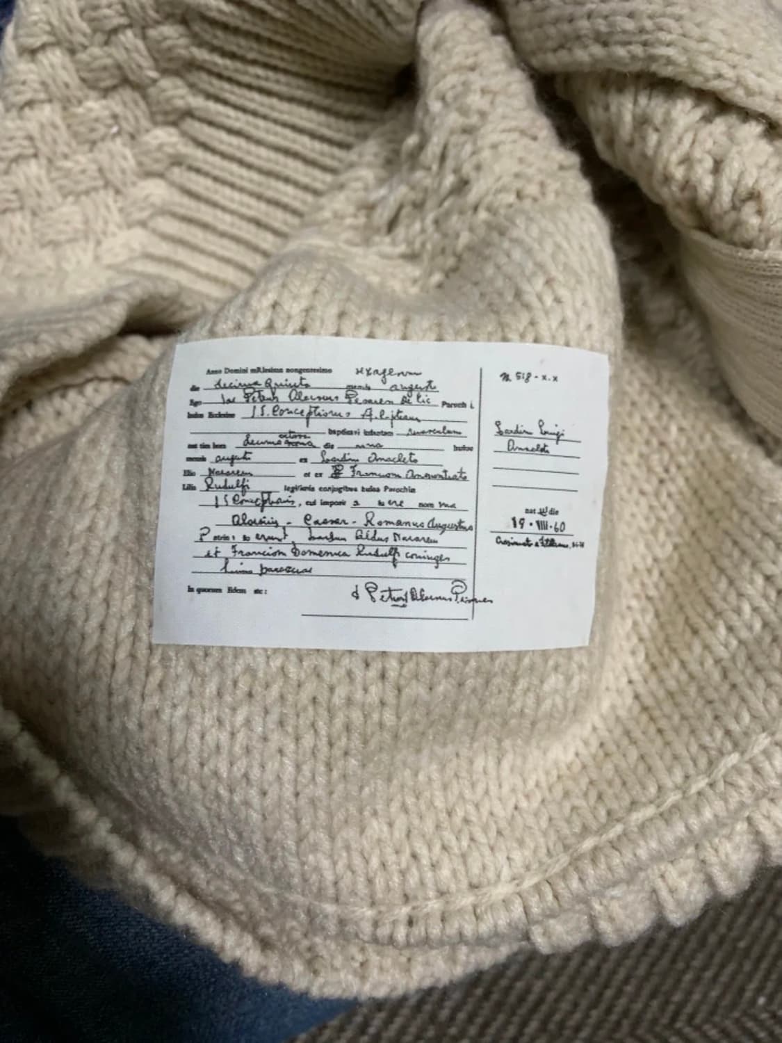 로로피아나 니트 집업 가디건 XL 아이보리 상품이미지3