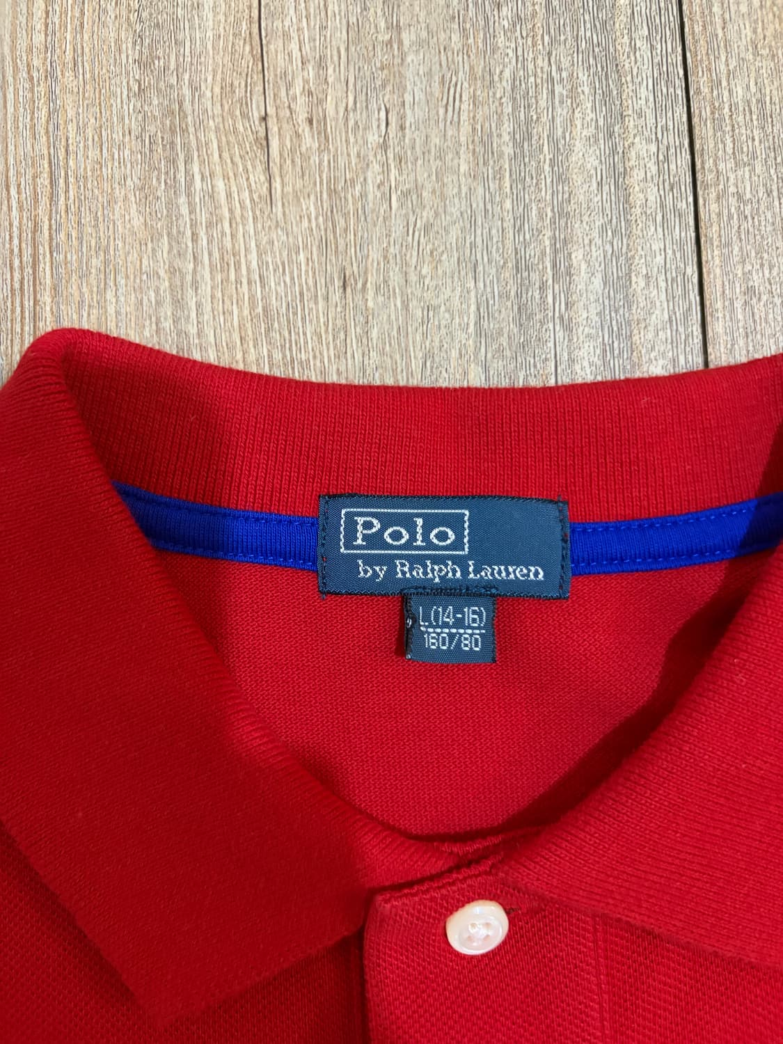 66~77) 폴로 빅포니 USA 카라티 레드 상품이미지4