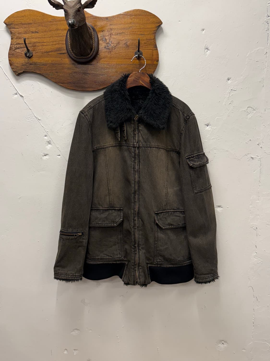 L) PPFM Cotton Fur-Collar Field Jacket 상품이미지2