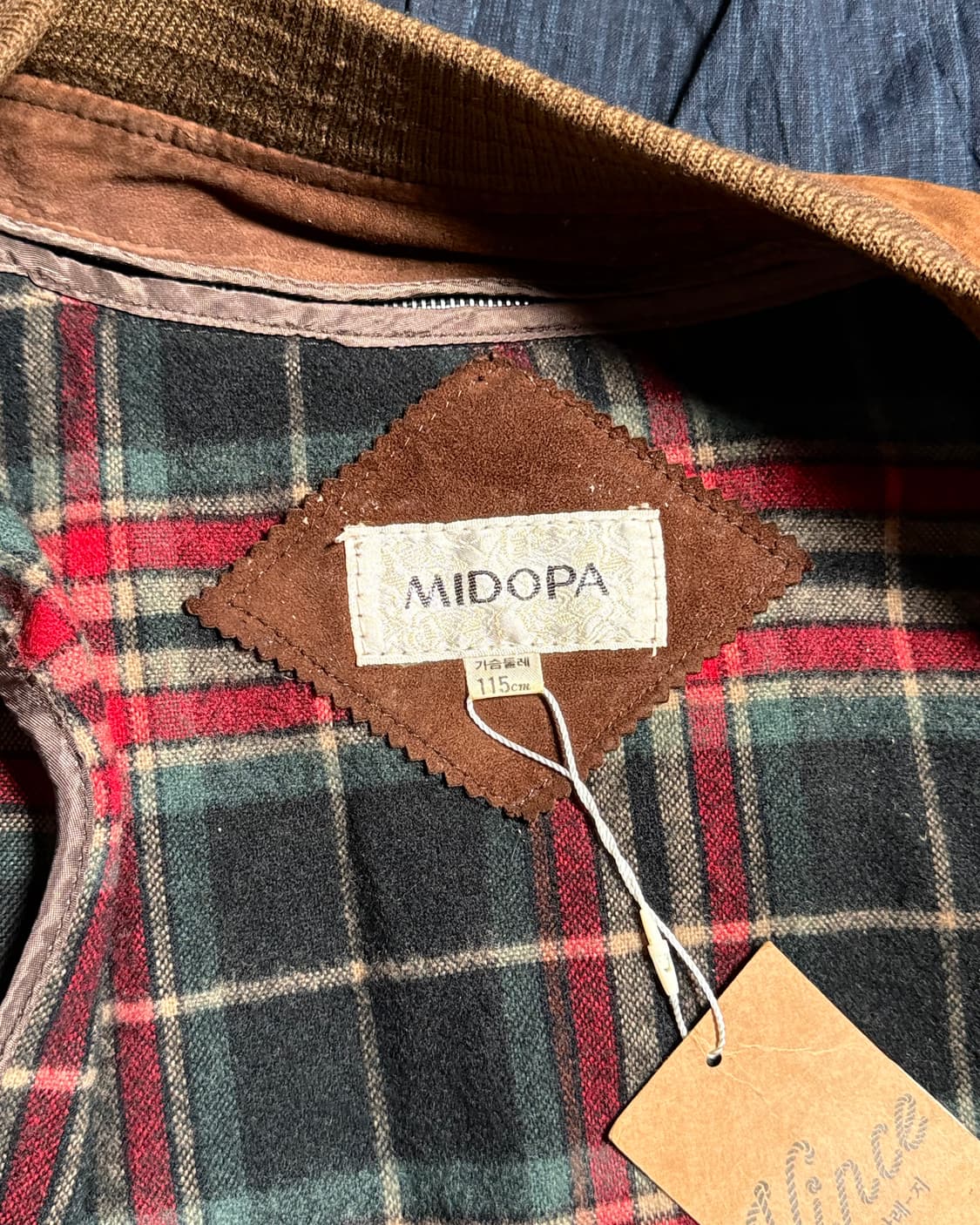 90's Midopa 스웨이드 봄버 자켓 XL 상품이미지6