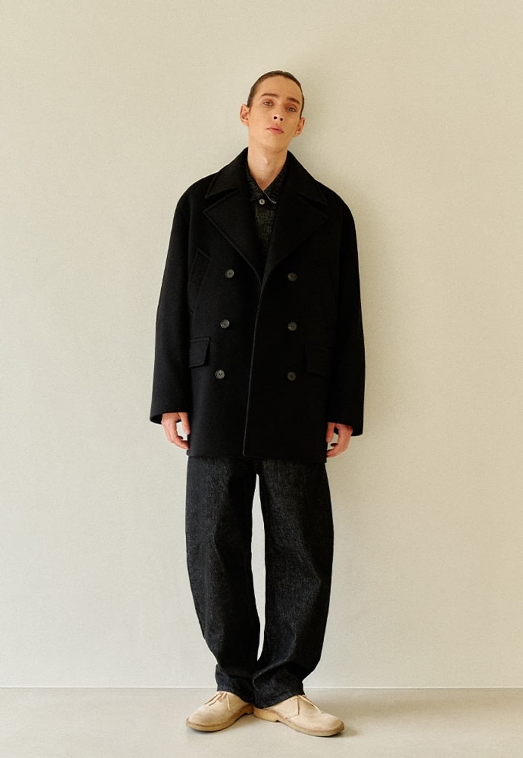 아트 이프 팩츠 오버핏 피코트 (캐시미어혼방) 상품이미지1