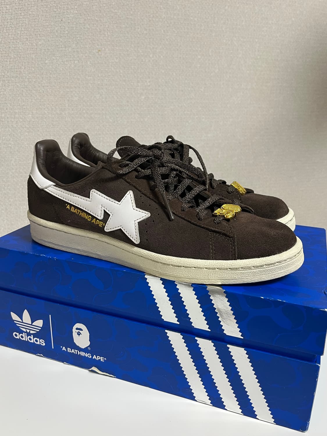 아디다스 X 베이프 캠퍼스 80s 브라운 250 상품이미지1