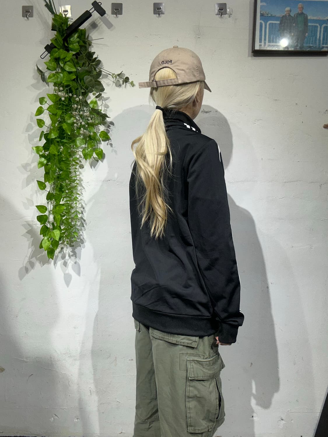 아디다스 블랙 화이트 삼선 트랙탑 져지 XL 상품이미지3