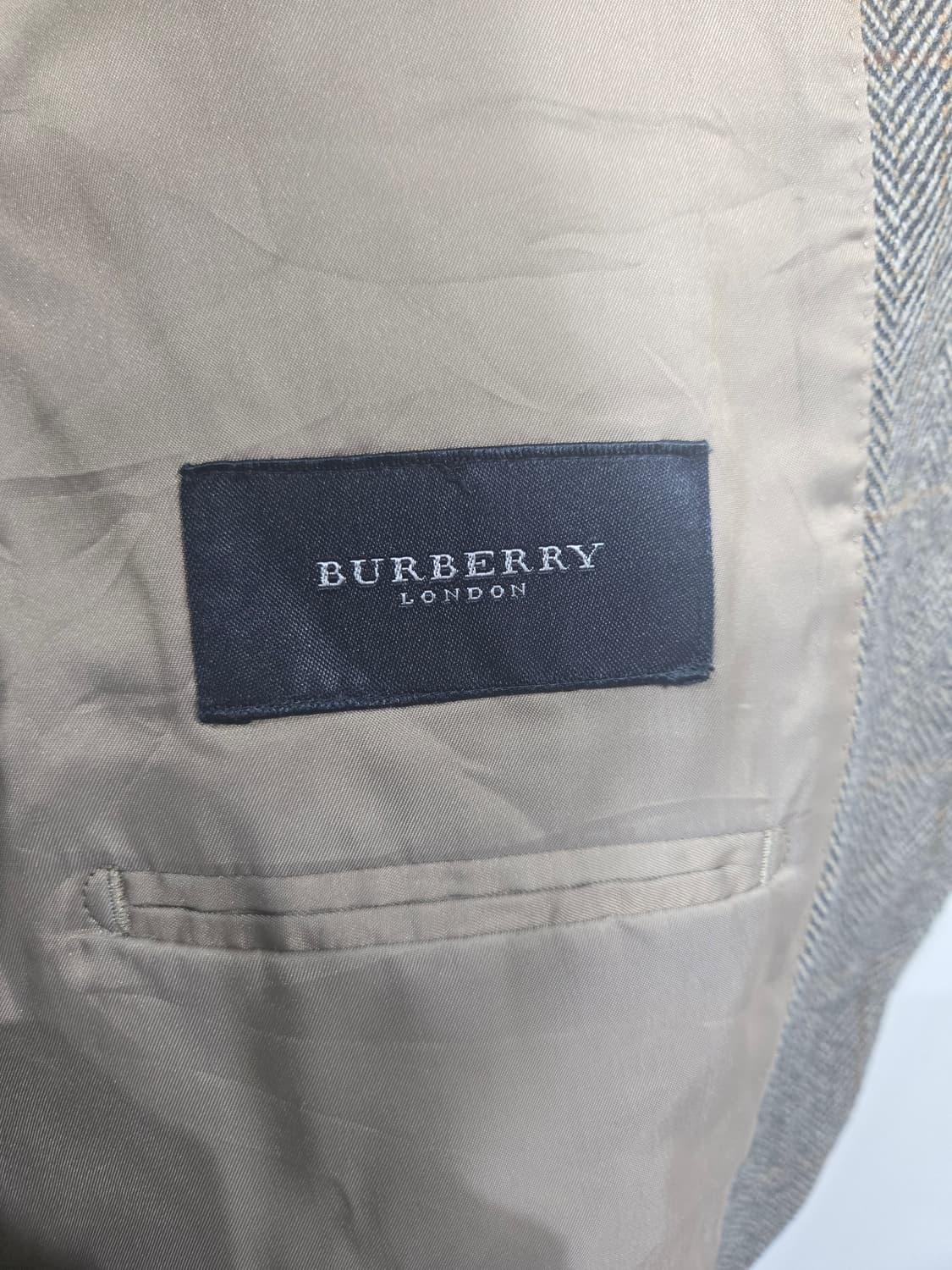 버버리 헤링본 울 자켓 브라운 투버튼 블레이저 상품이미지5