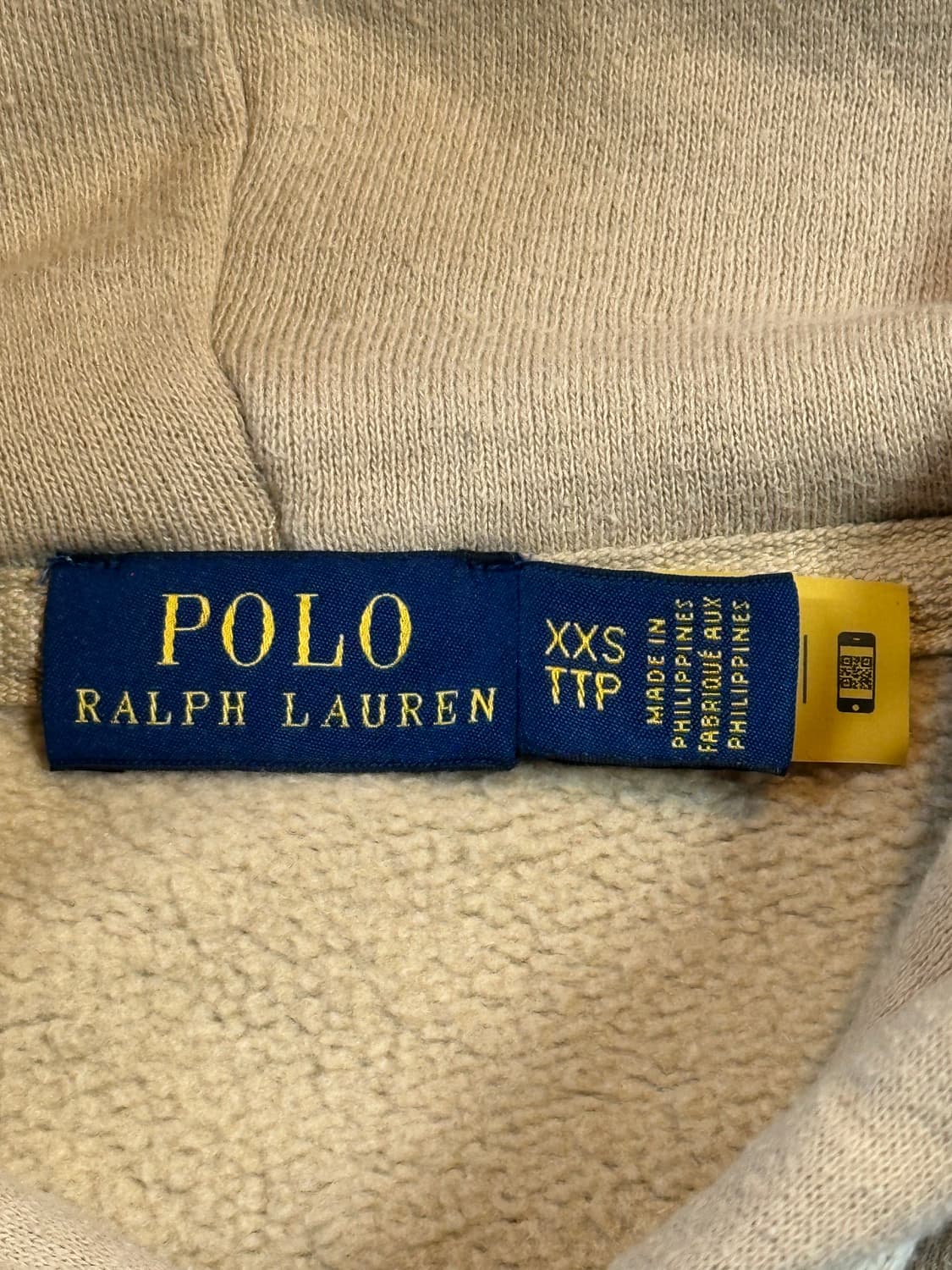 폴로 랄프로렌 신형 QR 그래픽 플리스 후드티 베이지 상품이미지7