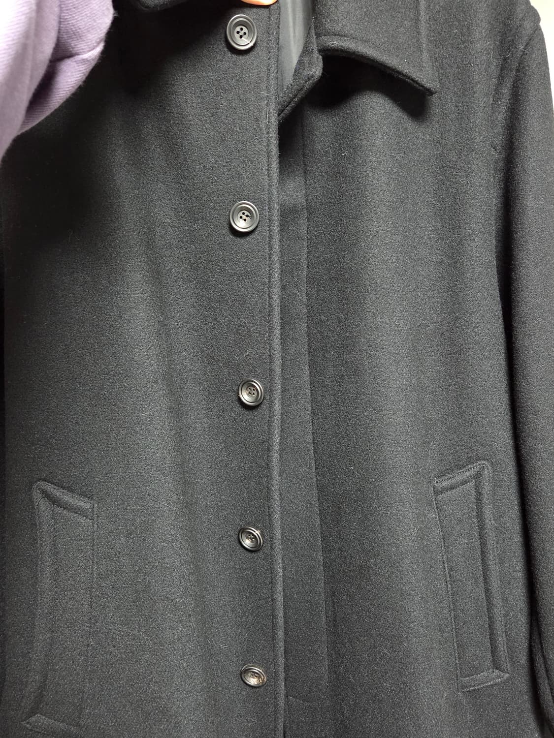 [S] 언어펙티드 오버사이즈드 싱글 코트 블랙 상품이미지3