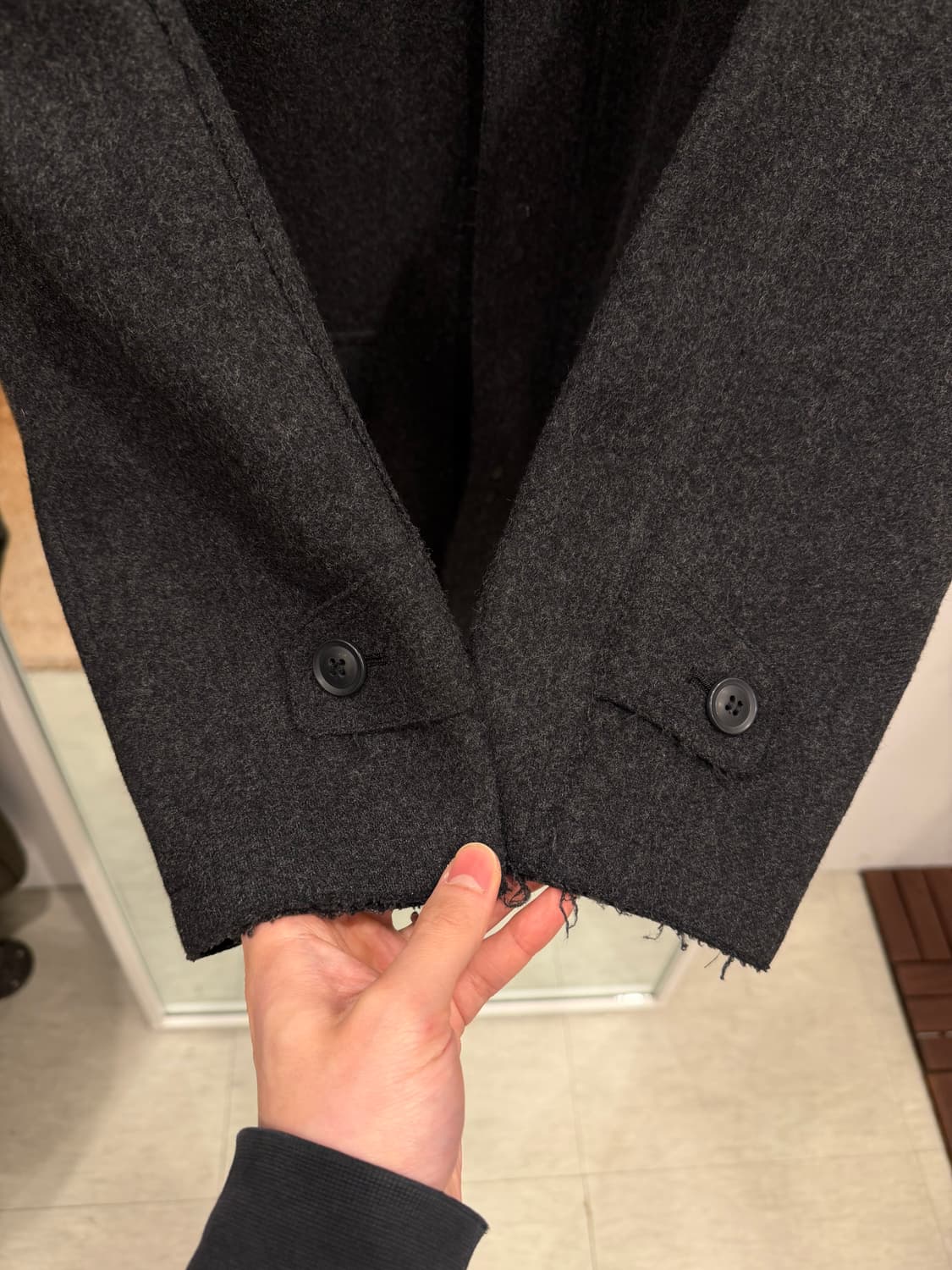 United Arrows 블루 라벨 울 후드 코트 (made Japan) 상품이미지5