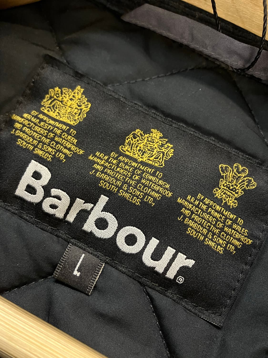 바버 퀄팅 자켓 블랙 L  #csz3545 상품이미지3