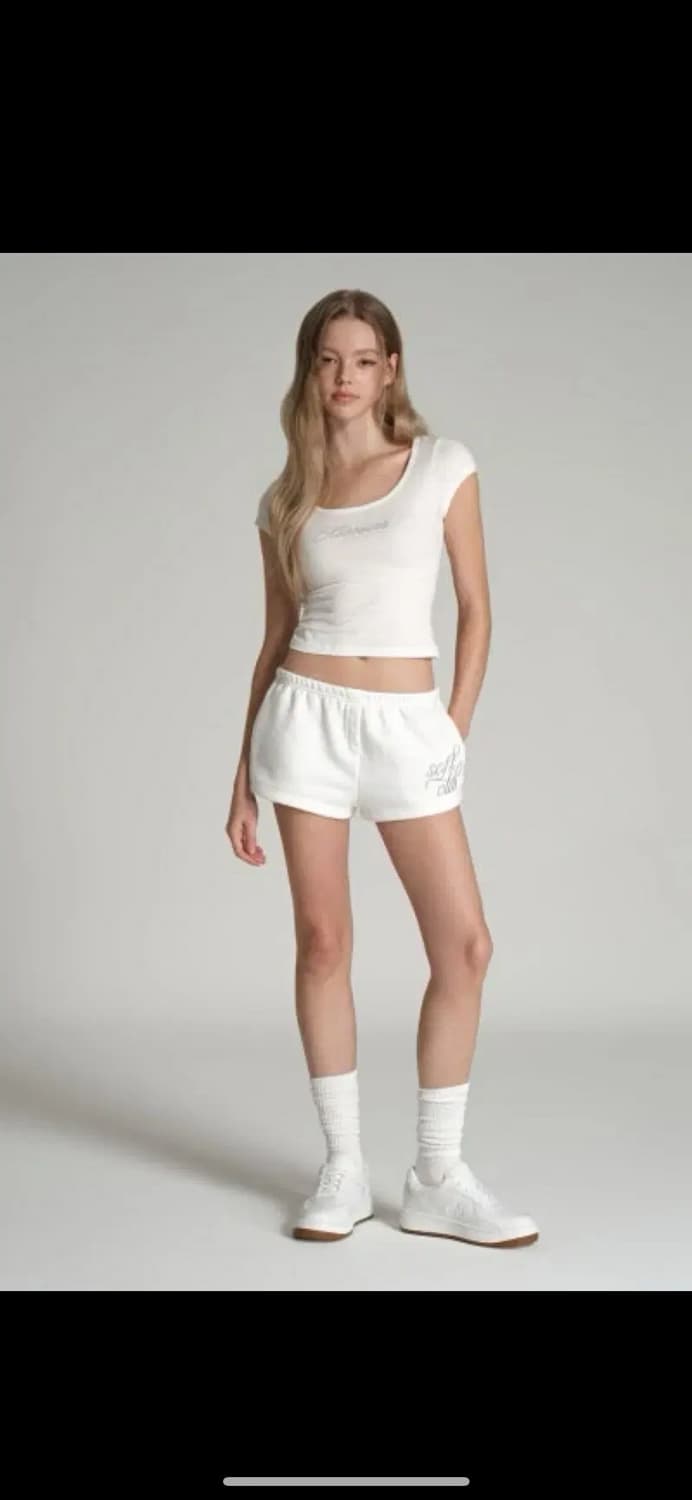 클리시어 에브리 모먼트 쇼츠 화이트 상품이미지1