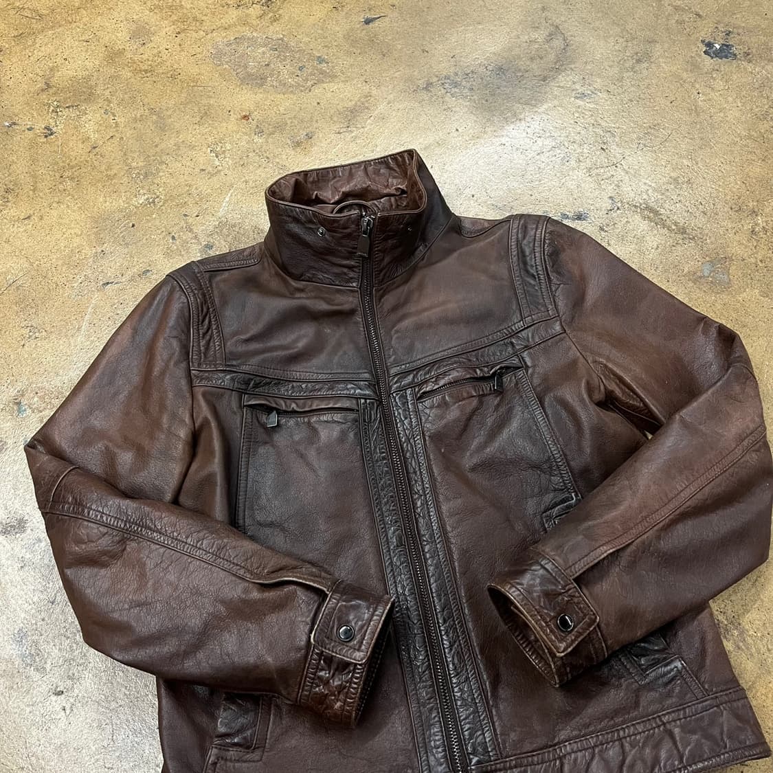 [정품/XL] 자라 브라운 가죽 자켓 b10 상품이미지1