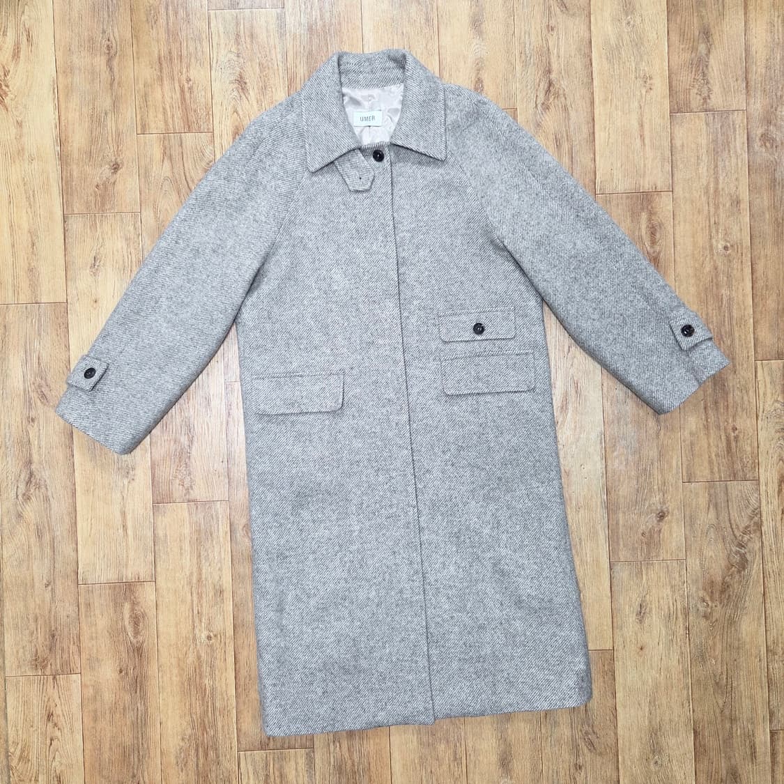 유메르(UMER) 잉글랜드 알파카 헤링본코트 프리사이즈 상품이미지5