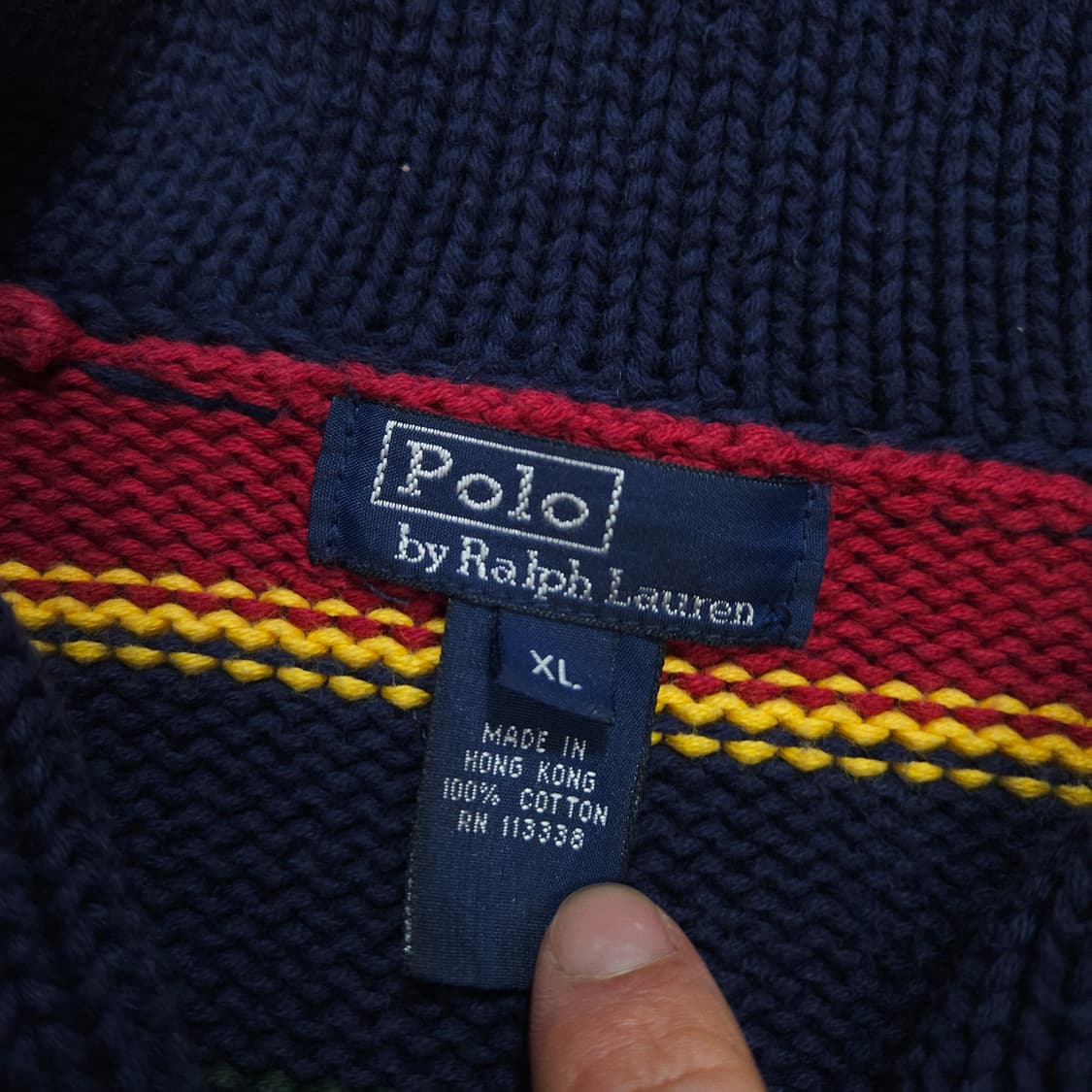 폴로 랄프 로렌 숄카라 니트 XL 상품이미지4