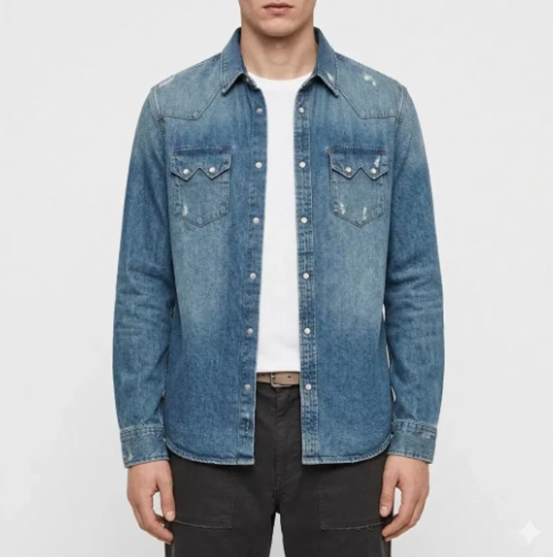 [M] 올세인츠 웨스턴 데님 셔츠 (95~100 추천/최상급) 상품이미지1