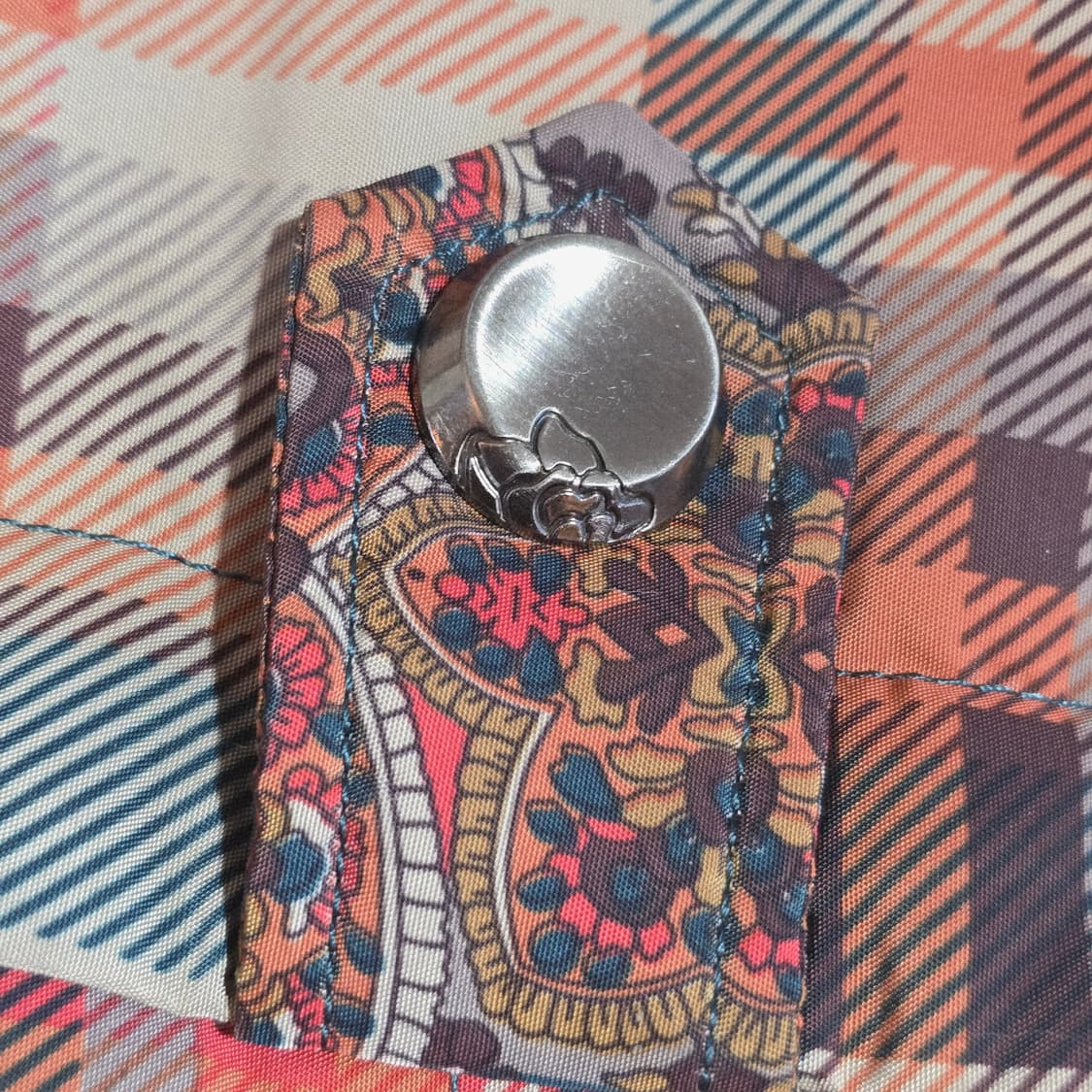 체크 패턴 벨트 유니크 패딩  코트 상품이미지10