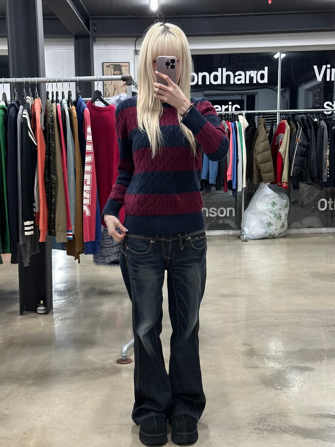 폴로 랄프로렌 스트라이프 케이블 니트 상품이미지2