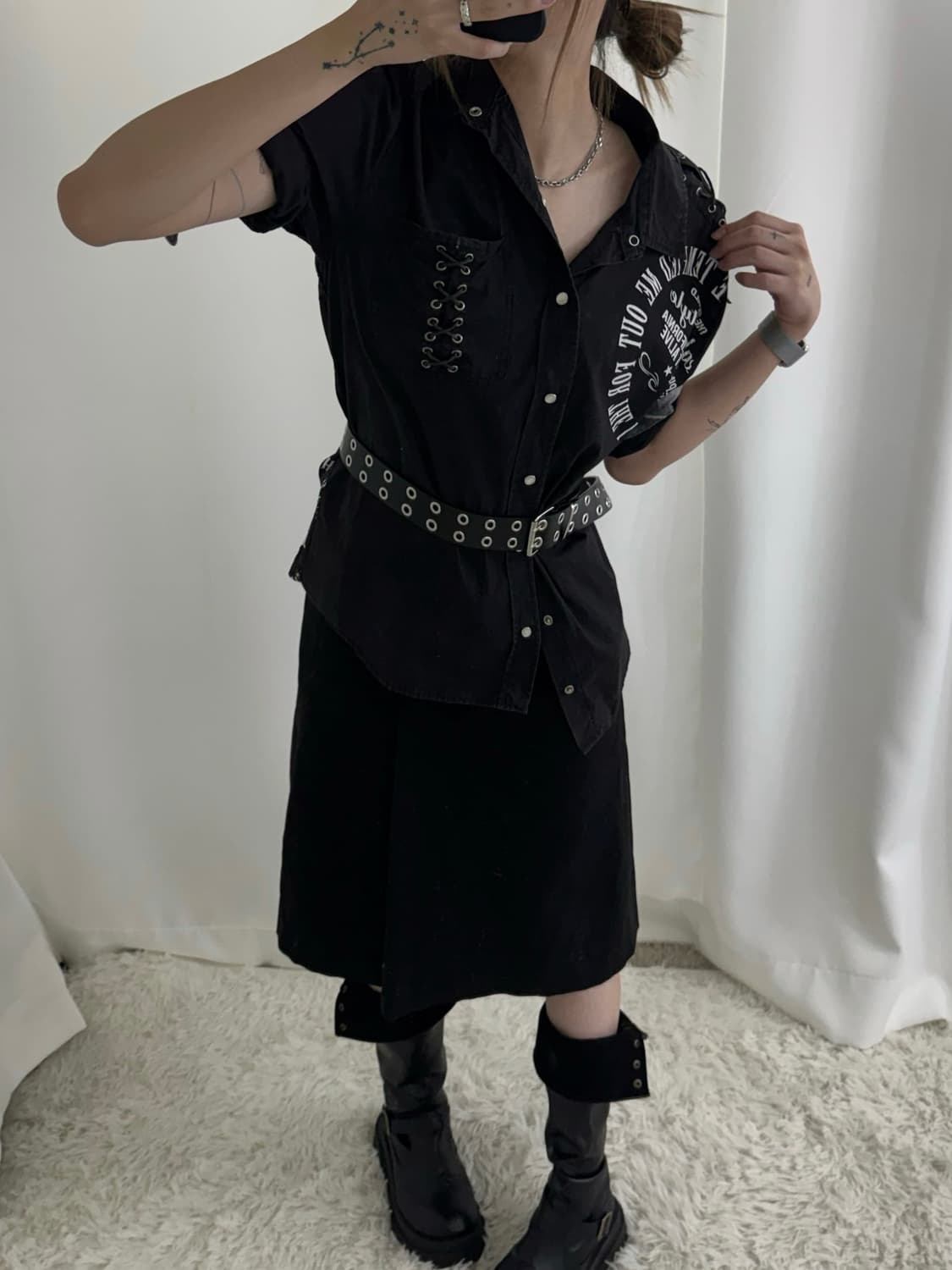 블랙 헤리티지 유틸리티 스트랩 디테일 셔츠 상품이미지3