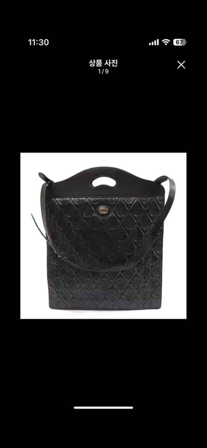 Gucci(구찌) 600058 블랙 엠보스드 레더 모피어스 토트백 상품이미지2