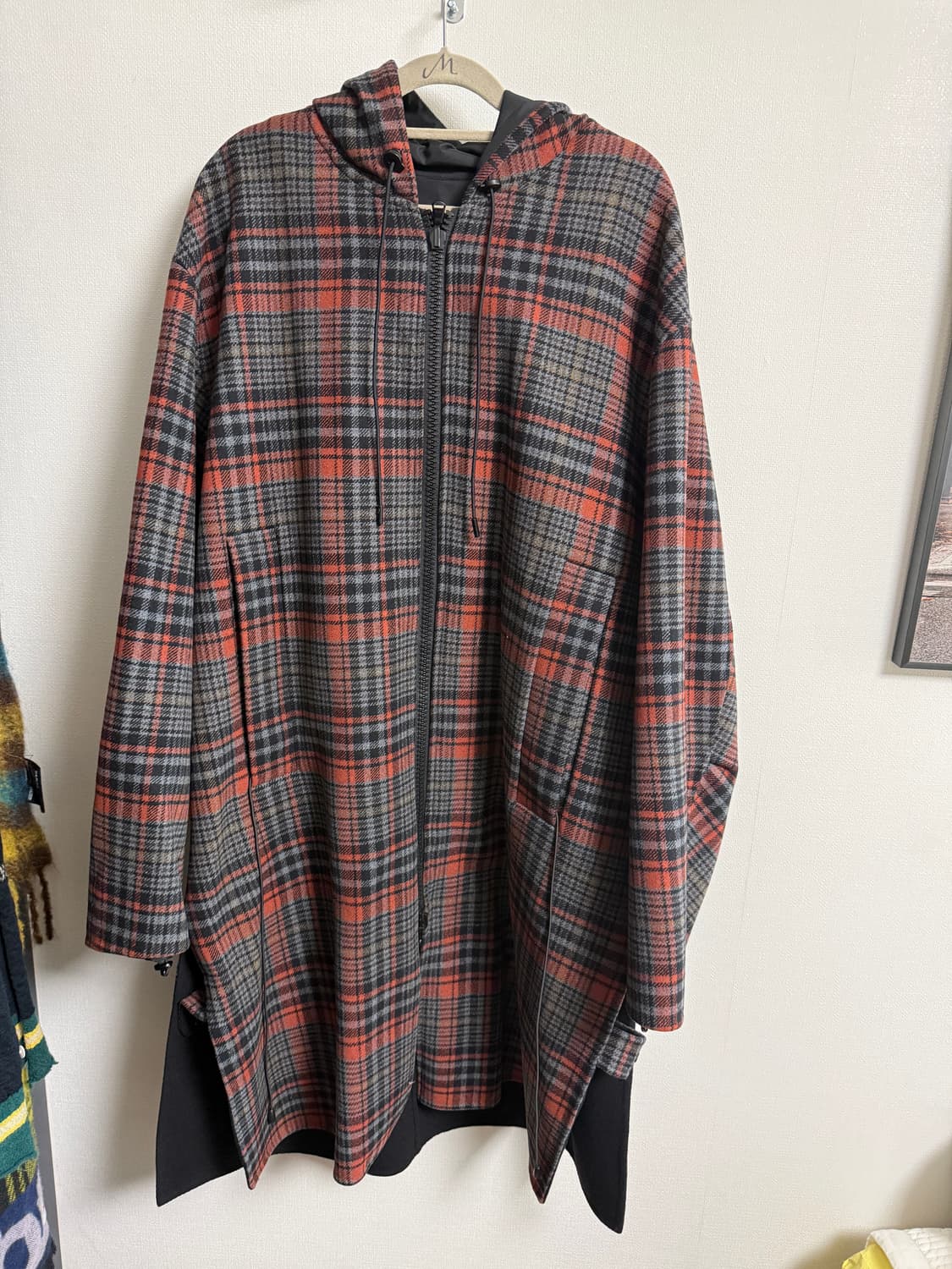 솔리드옴므 리버시블 체크 코트 50사이즈 (105~105) 상품이미지1